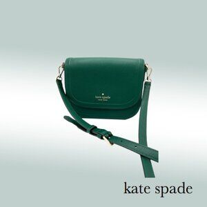 Kate Spade Blake Saddle Crossbody – Deep Jade Green
